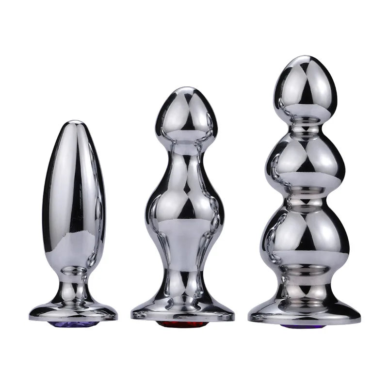 Métal Grand plug anal Beadds anals adultes