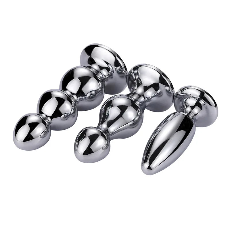 Métal Grand plug anal Beadds anals adultes