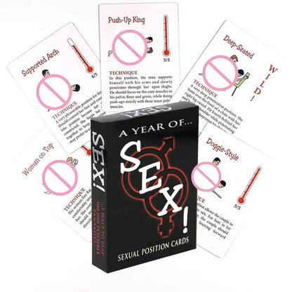 Anglais et espagnol Cartes de position sexuelle Jeu de rôle Jeux pour adultes