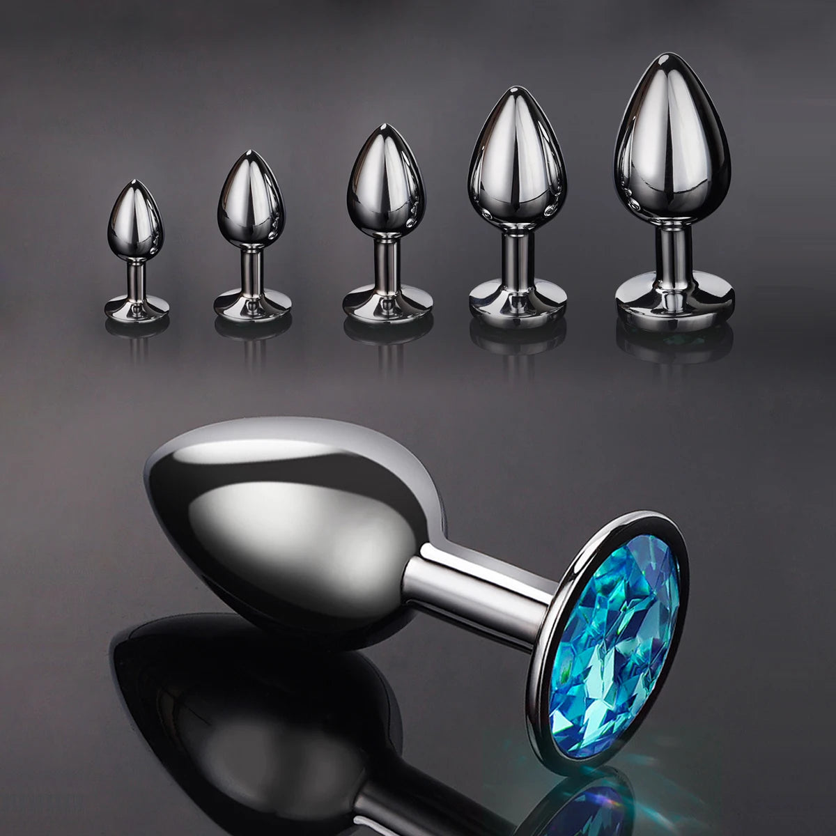 Plug anal 5 taille Crystal Anal Plug Stimulateur Massage anal