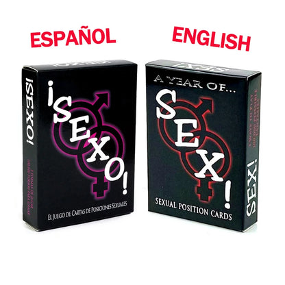 Anglais et espagnol Cartes de position sexuelle Jeu de rôle Jeux pour adultes