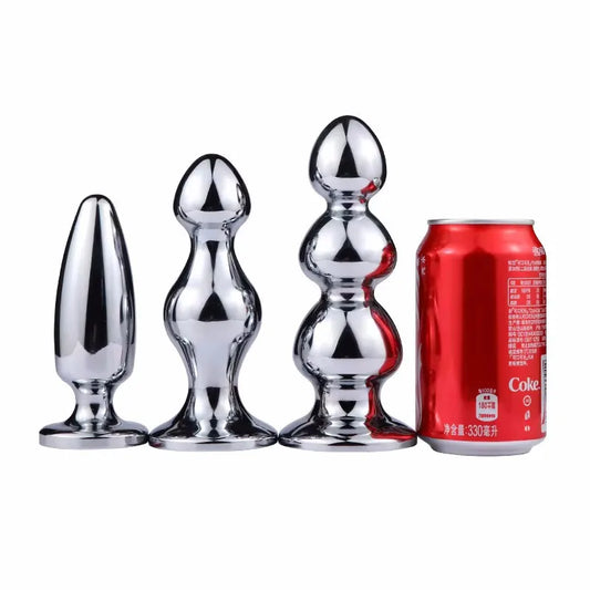 Métal Grand plug anal Beadds anals adultes
