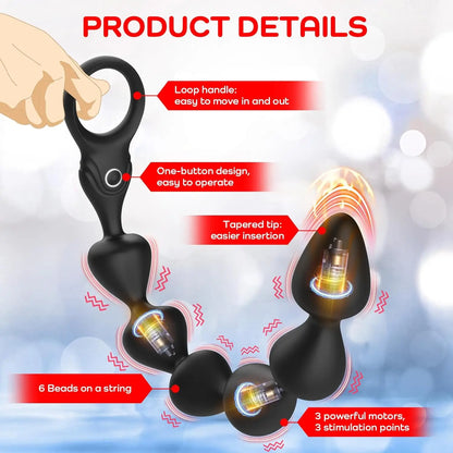 Vibrateur de perles anales pour femmes