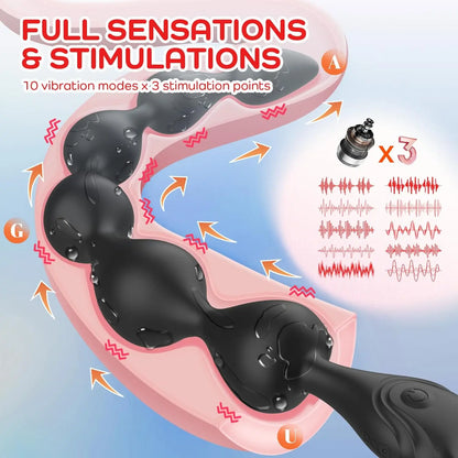 Vibrateur de perles anales pour femmes
