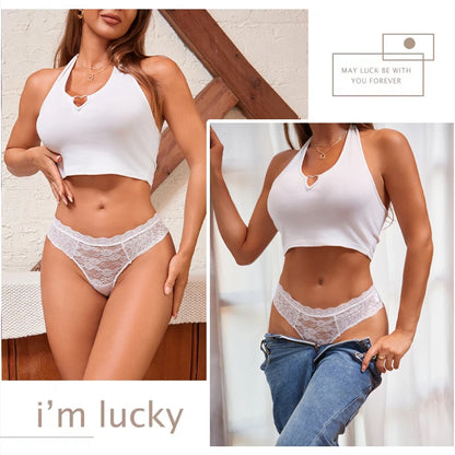 4Pcs/Set Sexy Lace Women's Thong Respirant Taille Basse Floral Femmes Culottes