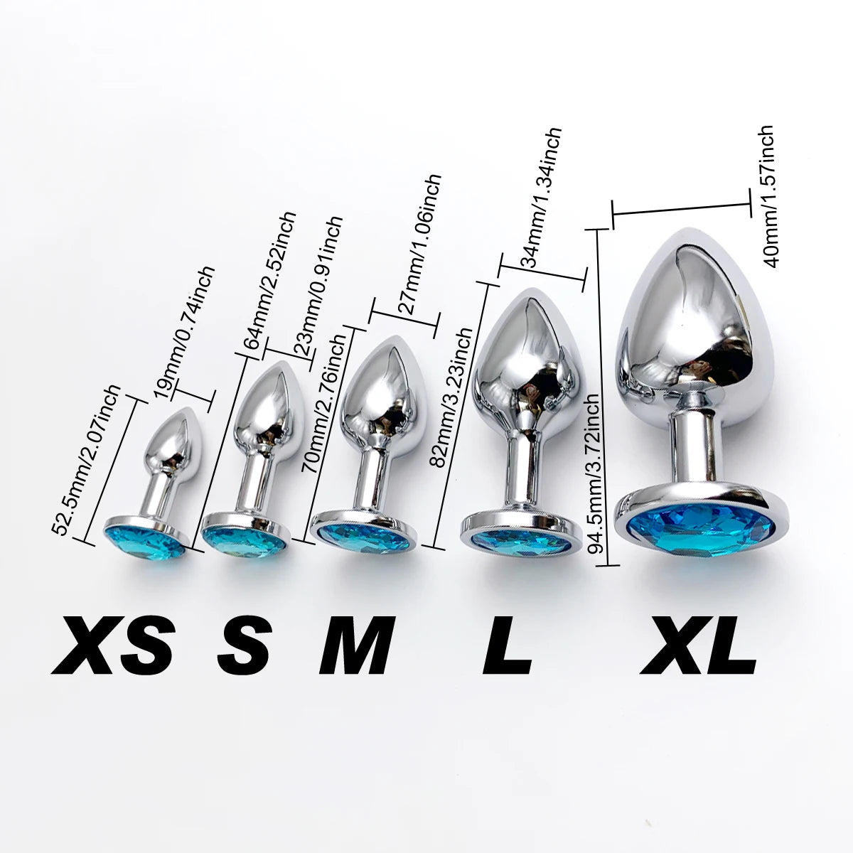 Plug anal 5 taille Crystal Anal Plug Stimulateur Massage anal